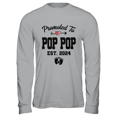 Promoted To Pop Pop Est 2024 First Time Fathers Day Shirt & Hoodie | teecentury