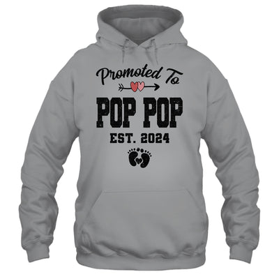 Promoted To Pop Pop Est 2024 First Time Fathers Day Shirt & Hoodie | teecentury