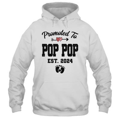 Promoted To Pop Pop Est 2024 First Time Fathers Day Shirt & Hoodie | teecentury