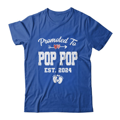 Promoted To Pop Pop Est 2024 Funny First Time Fathers Day Shirt & Hoodie | teecentury
