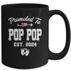 Promoted To Pop Pop Est 2024 Funny First Time Fathers Day Mug | teecentury