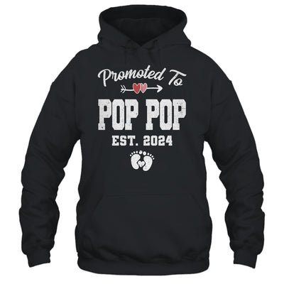 Promoted To Pop Pop Est 2024 Funny First Time Fathers Day Shirt & Hoodie | teecentury