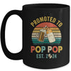 Promoted To Pop Pop Est 2024 Vintage New Fathers Day Mug | teecentury