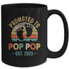 Promoted To Pop Pop Est 2025 Fathers Day Vintage Mug | teecentury