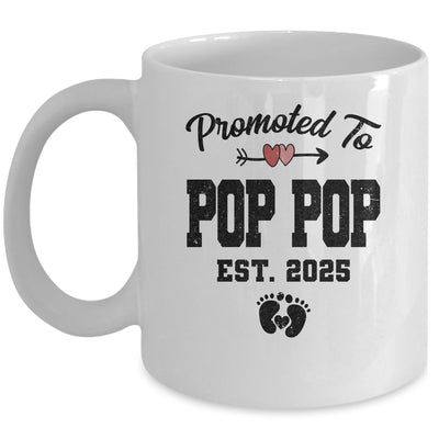 Promoted To Pop Pop Est 2025 First Time Fathers Day Mug | teecentury