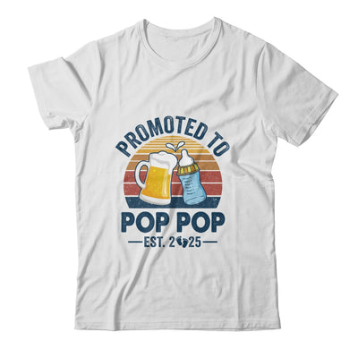 Promoted To Pop Pop Est 2025 First Time Fathers Day Vintage Shirt & Hoodie | teecentury