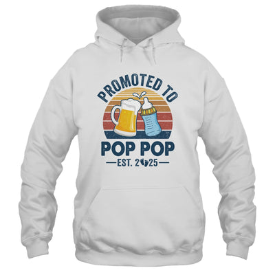 Promoted To Pop Pop Est 2025 First Time Fathers Day Vintage Shirt & Hoodie | teecentury