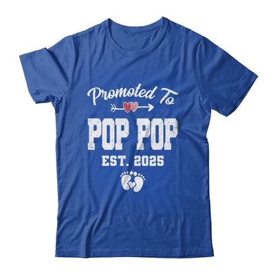 Promoted To Pop Pop Est 2025 Funny First Time Fathers Day Shirt & Hoodie | teecentury
