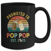 Promoted To Pop Pop Est 2025 Vintage New Fathers Day Mug | teecentury