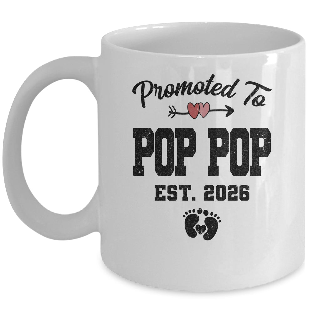Promoted To Pop Pop Est 2026 First Time Fathers Day Mug | teecentury