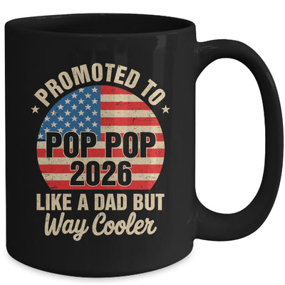 Promoted To Pop Pop Est 2026 Soon To Be New Grandad US Flag Mug | teecentury