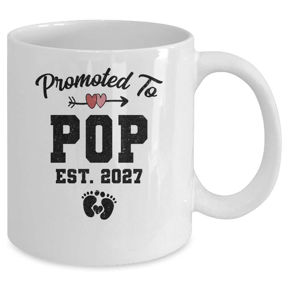 Promoted To Pop Pop Est 2027 First Time Fathers Day Mug | teecentury