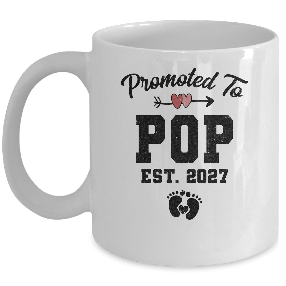 Promoted To Pop Pop Est 2027 First Time Fathers Day Mug | teecentury