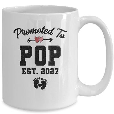 Promoted To Pop Pop Est 2027 First Time Fathers Day Mug | teecentury