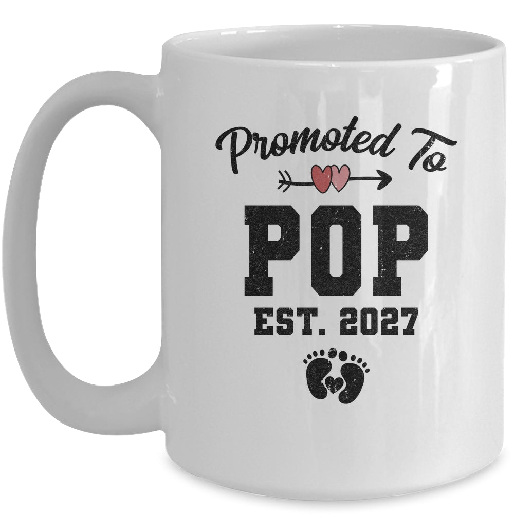 Promoted To Pop Pop Est 2027 First Time Fathers Day Mug | teecentury