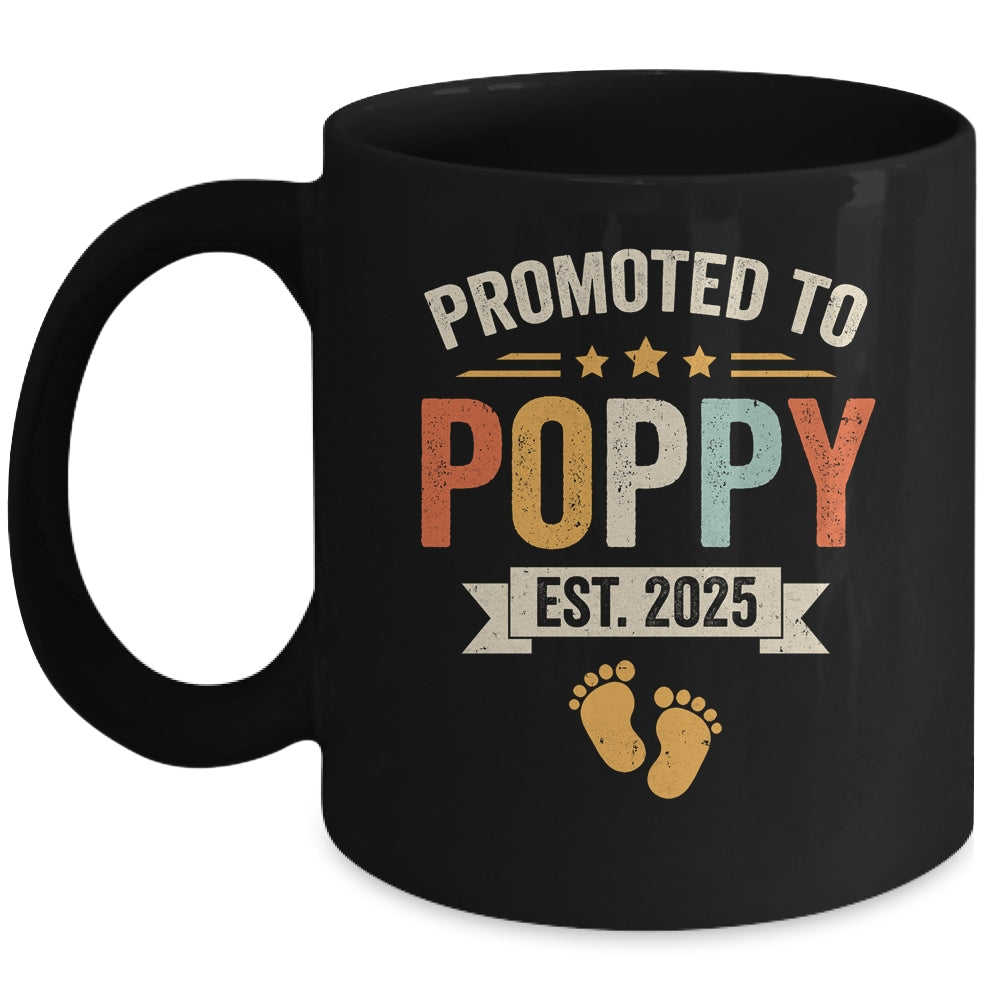 Promoted To Poppy 2025 Retro Soon To Be Poppy Est 2025 Mug | teecentury