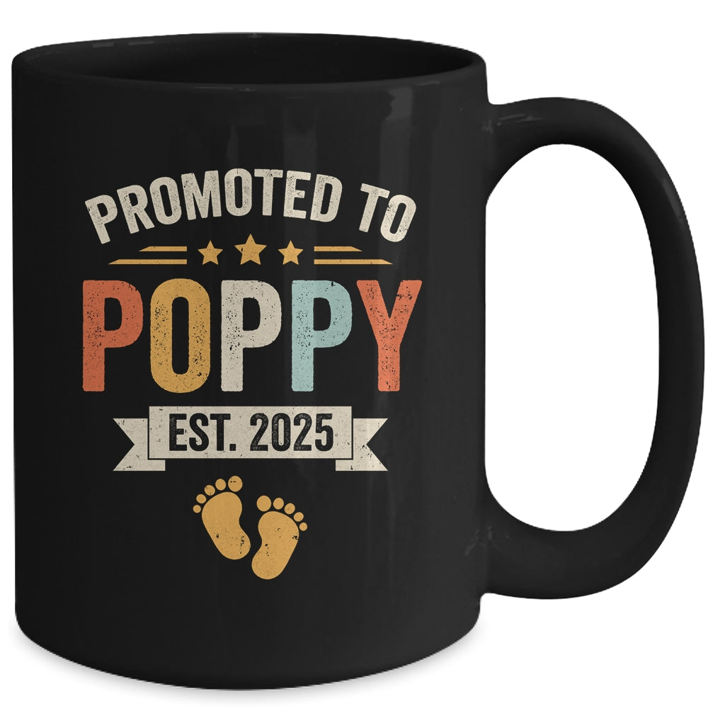 Promoted To Poppy 2025 Retro Soon To Be Poppy Est 2025 Mug | teecentury