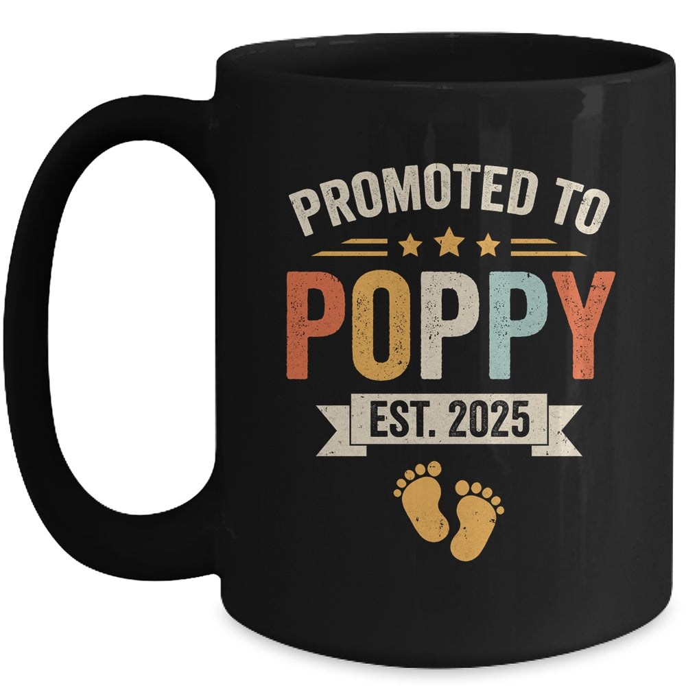 Promoted To Poppy 2025 Retro Soon To Be Poppy Est 2025 Mug | teecentury