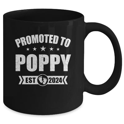 Promoted To Poppy Est 2024 Fathers Day First Time New Poppy Mug | teecentury