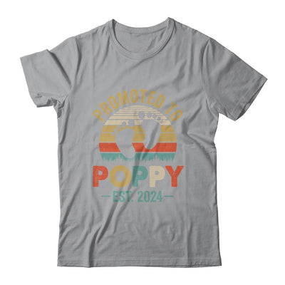 Promoted To Poppy Est 2024 Fathers Day Vintage Shirt & Tank Top | teecentury