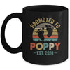 Promoted To Poppy Est 2024 Fathers Day Vintage Mug | teecentury