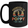 Promoted To Poppy Est 2024 Fathers Day Vintage Mug | teecentury