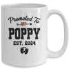 Promoted To Poppy Est 2024 First Time Fathers Day Mug | teecentury