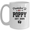Promoted To Poppy Est 2024 First Time Fathers Day Mug | teecentury