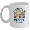 Promoted To Poppy Est 2024 First Time Fathers Day Vintage Mug | teecentury