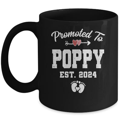 Promoted To Poppy Est 2024 Funny First Time Fathers Day Mug | teecentury