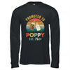 Promoted To Poppy Est 2024 Vintage New Poppy Fathers Day Shirt & Hoodie | teecentury