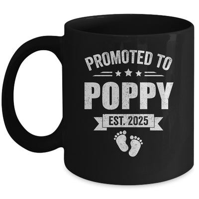 Promoted To Poppy Est 2025 Fathers Day First Time New Poppy Mug | teecentury
