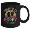 Promoted To Poppy Est 2025 Fathers Day Vintage Mug | teecentury
