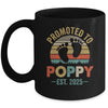 Promoted To Poppy Est 2025 Fathers Day Vintage Mug | teecentury