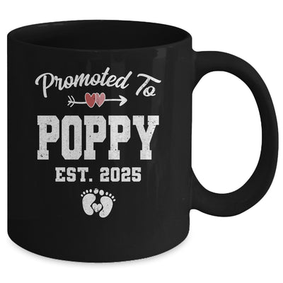 Promoted To Poppy Est 2025 Funny First Time Fathers Day Mug | teecentury