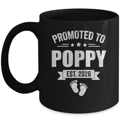 Promoted To Poppy Est 2026 Fathers Day First Time New Poppy Mug | teecentury