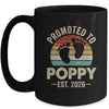 Promoted To Poppy Est 2026 Fathers Day Vintage Mug | teecentury