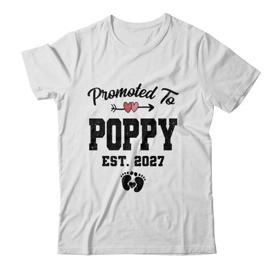 Promoted To Poppy Est 2027 First Time Fathers Day Shirt & Hoodie | teecentury
