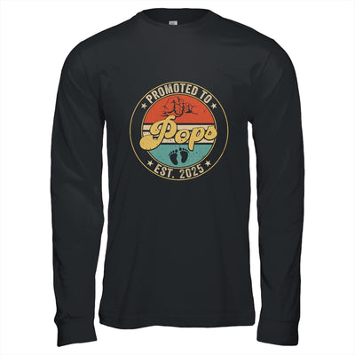 Promoted To Pops 2025 Pregnancy New First Pops Retro Shirt & Hoodie | teecentury