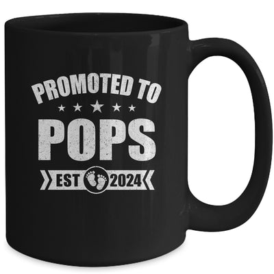 Promoted To Pops Est 2024 Fathers Day First Time New Pops Mug | teecentury