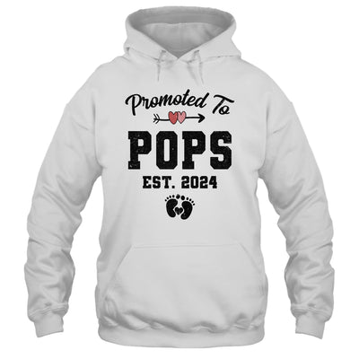 Promoted To Pops Est 2024 First Time Fathers Day Shirt & Hoodie | teecentury