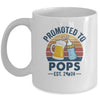 Promoted To Pops Est 2024 First Time Fathers Day Vintage Mug | teecentury