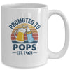 Promoted To Pops Est 2024 First Time Fathers Day Vintage Mug | teecentury