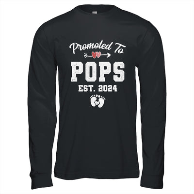Promoted To Pops Est 2024 Funny First Time Fathers Day Shirt & Hoodie | teecentury