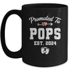 Promoted To Pops Est 2024 Funny First Time Fathers Day Mug | teecentury