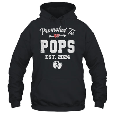 Promoted To Pops Est 2024 Funny First Time Fathers Day Shirt & Hoodie | teecentury