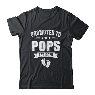 Promoted To Pops Est 2025 Fathers Day First Time New Pops Shirt & Hoodie | teecentury