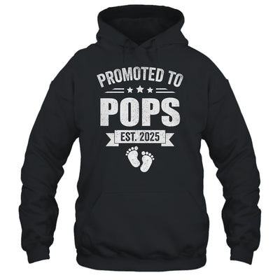 Promoted To Pops Est 2025 Fathers Day First Time New Pops Shirt & Hoodie | teecentury