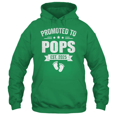Promoted To Pops Est 2025 Fathers Day First Time New Pops Shirt & Hoodie | teecentury