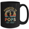Promoted To Pops Est 2025 Fathers Day Vintage Mug | teecentury